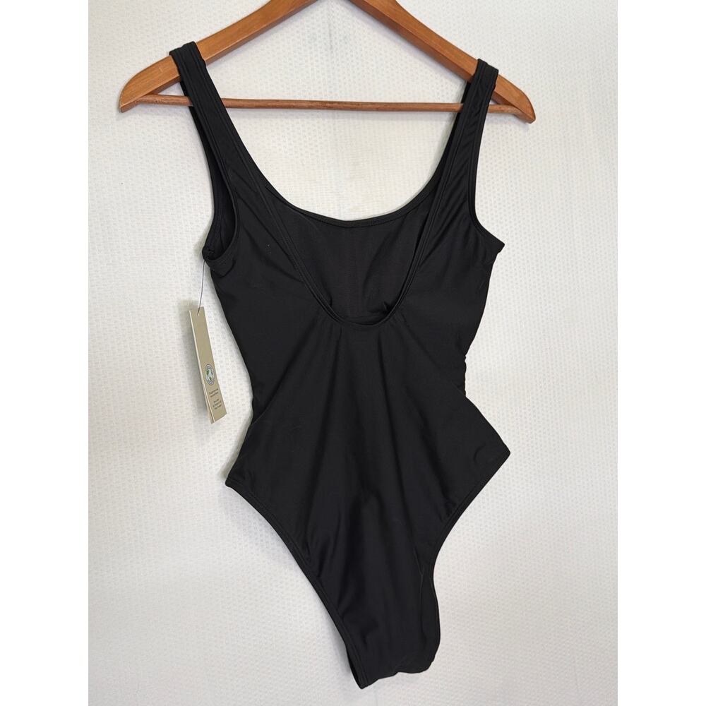 No Boundaries Women’s XS Black One Piece Swimsuit Scoop Neck Stretch NWT - Picture 5 of 6